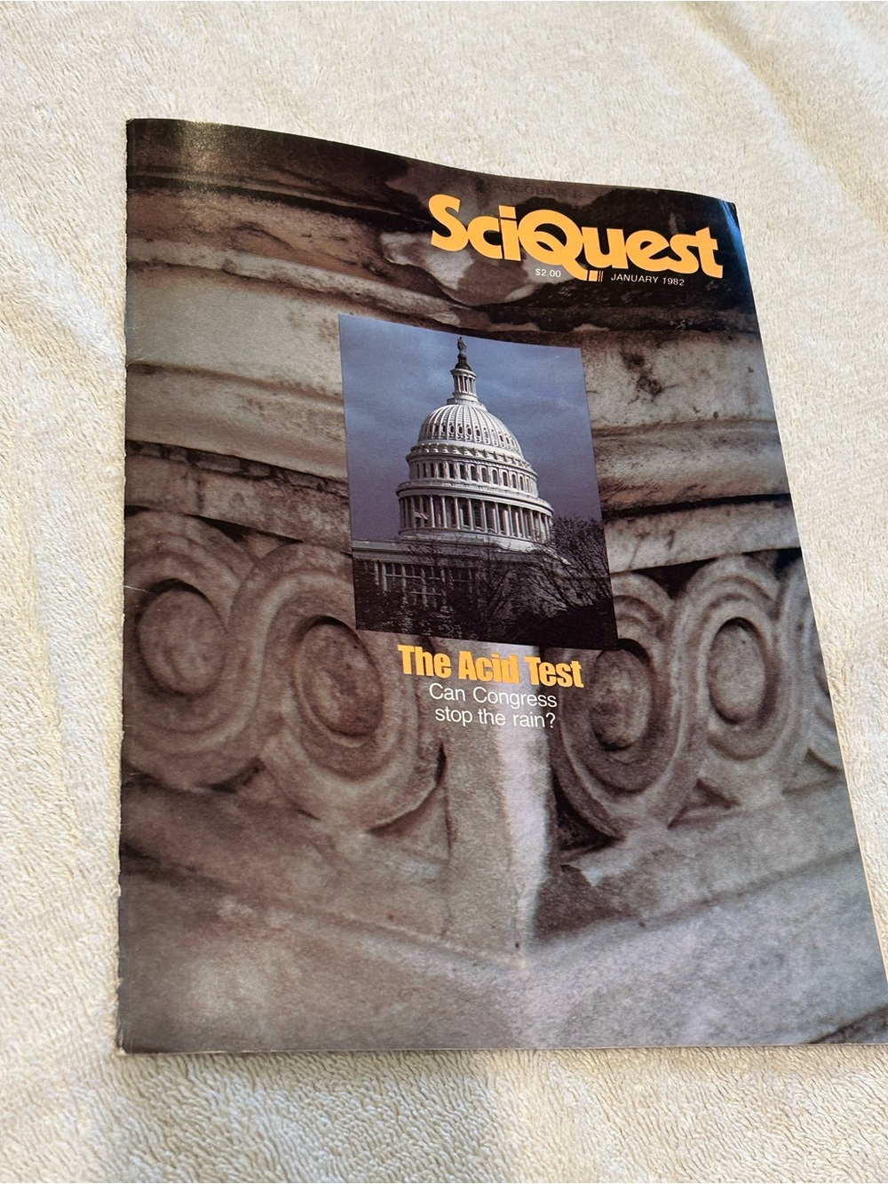 Magazine Cover - Gray and Yellow Accent